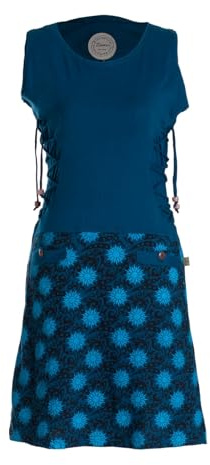 Vishes ärmelloses Damen-Kleid I Handgefertigt aus 100% Baumwolle I Kleid mit Taschen I Ideal für Frühjahr & Sommer I Nachhaltige Alternative Bekleidung