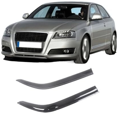 Compatible for Audi A3 8P 8V 2004-2019 Auto Side Window Wind Deflectors Visors Black Rain Guard Window Vent Shades Dark Ventvisor(For A3 (8P) 3-Doors)