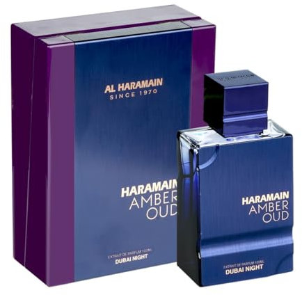 Al Haramain Amber Oud Dubai Night Extrait de Parfum de 100 ml | Lujosa fragancia árabe unisex cítrica y picante con Oud, azafrán y ámbar, perfume de larga duración para hombres y mujeres