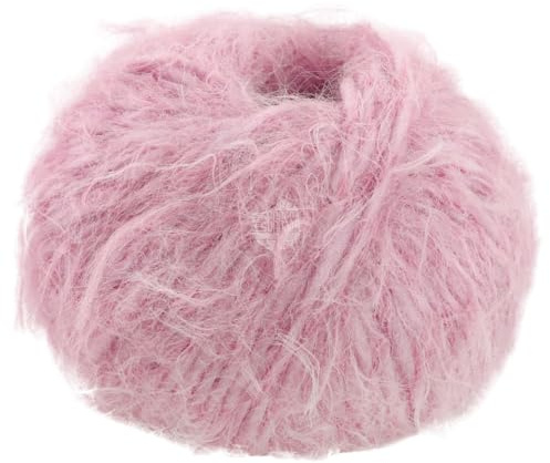 LANA GROSSA Basta| Garn im Fake Fur Look, locker verzwirnt, Franseneffekt& Merinofasern | Handstrickgarn, 50% Schurwolle & 50% Polyamid | 50g Wolle zum Stricken& Häkeln | 100m Garn FB 18