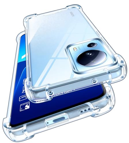 ivoler Nie Vergilbung Klar Hülle für Xiaomi 13 Lite mit Stoßfest Schutzecken, [Militärstandard] Stoßfest Kratzfest Transparent Schutzhülle Durchsichtige Handyhülle Case