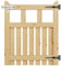 INMOZATA Garden Gate Wooden Pedestrian Gate with Gate Lock and Hinge, 2.5ft Wide x 3ft High (76cm Wide x 90cm High)