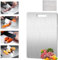 Titanium Cutting Board for Kitchen, Double-Sided Food Grade 316 Stainless Steel Chopping Board with Non-Slip Mat, Baking Board for Kneading Rolling Bread Dough Meat Vegetables (34x23cm)