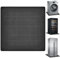 WYYFXY® Alfombrilla de silicona para frigorífico, 60 × 60 cm, bandeja antigoteo, para frigorífico, lavadora, secadora (negro)