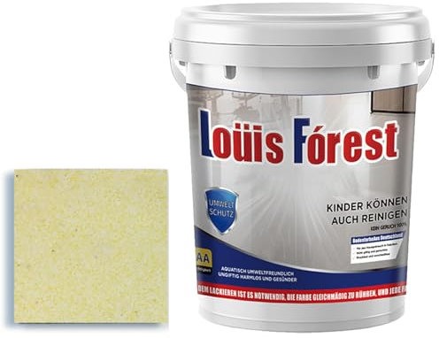 Louis Forest Peinture de sol époxy effet marbre brillant 0,5/1 kg, séchage rapide, antidérapante, résistante à l'usure (beige, 0,5 kg)