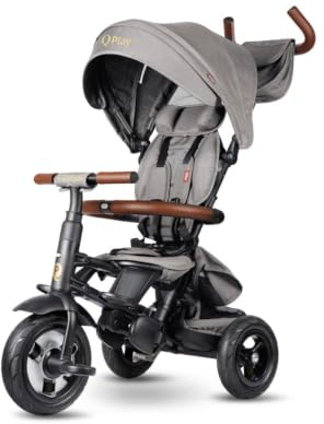 Dreirad Qplay Rito Deluxe Gummi Grau