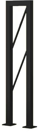 Ringhiera per Scale Interne Interno Ringhiera Scala Interna per Gradini In Legno e Cemento, Moderno Corrimano Kit Ringhiera per Scale a Mano per Interni, Montaggio a Terra Ringhiera(Black,10PCS_75CM(2