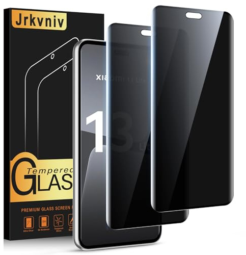 Jrkvniv Protector Pantalla de Privacidad para Xiaomi 13 Lite 5G Cristal Templado Antiespia Protectora Vidrio Película Dureza 9H Antiarañazos Sin Burbujas Privacy Screen Protection,2 Piezas