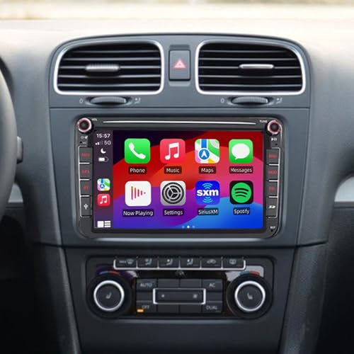 7 inch Double Din Autoradio für VW Golf Plus 521 5M1 2004-2013 mit Wireless Carplay Android 14 GPS Navigation Head Unit Bildschirm Stereo Upgrade Bluetooth Rückfahrkamera Mirror Link FM/RDS SWC 2+32G