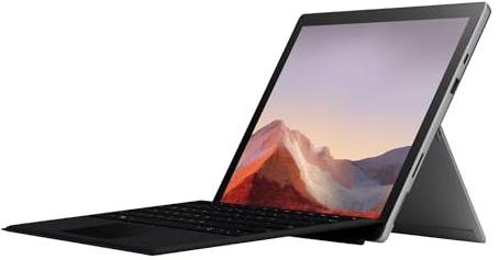 Microsoft Surface Pro 7 Tablette tactile 12,3 (2736 x 1824) Intel Core i7-1065G7, 16 Go de RAM, SSD 256 Go, clavier QWERTY américain, Windows 11 Pro (reconditionné)