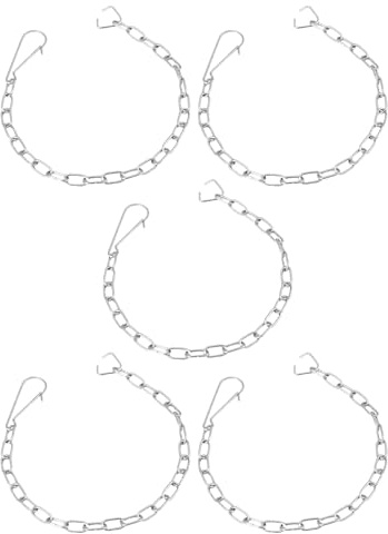 Sosoport Catena per Maniglia Wc in Acciaio Inox 304, Kit di Ricambio 5 Pezzi per Valvola a Battente, Accessori per Serbatoio Water Gancio, per Riparazioni Bagno senza Perdite