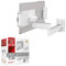 Barkan 7-12 inch Full Motion - 4 Movement Tablet Mount for Wall & Cabinet 3 lbs White Firm Tablet Clamp 360 Degree Rotation