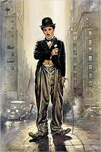 empireposter Casaro, Renato - Luce Della citta - Kunstdruck mit Leinenprägung Gemälde Charlie Chaplin - 91x138 cm