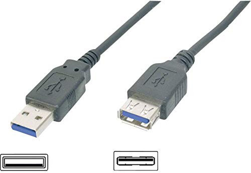 Cavo Prolunga USB 3.0 Tipo A M/F 1.8m, Nero