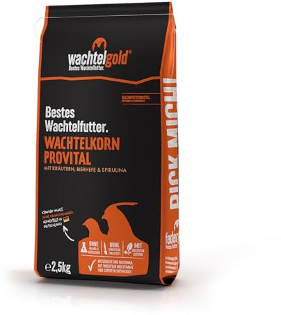 WachtelGold ProVital Wachtelkorn 2,5kg Legefutter Pellets | Alleinfutter für Legewachteln – mit Kräutern, Bierhefe & Leinsaat für stabile Legeleistung, Verdauung & Vitalität