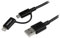 StarTech.com LTUB1MBK - Cable Apple Lightning o Micro USB a USB para Dispositivos Apple, 1 m, Color Negro