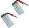 YUNIQUE GREEN-CLEAN-POWER - Set 2 Batterie Lipo 7.4V 1200mAh per MJX X101 Drone | Ricaricabili, Alta Capacità | Adatte per Drone Quadricottero, mm 68 x 30 x 18-64,5 gr Silver