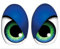 SkinoEu® 2 Stück Vinyl Lustiger Aufkleber Autoaufkleber Funny Stickers Augen Auto Moto Motorrad Fahrrad Skate Helm Fenster Spiegel Tür Tuning B 84