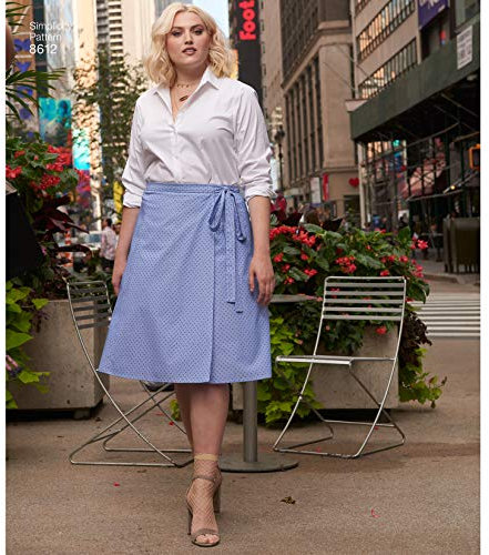 Simplicity 8612Pattern 8612 Women's Easy Wrap Skirts by Ashley Nell Tiption, Paper, White, F5 (18W-20W-22W-24W-26W)