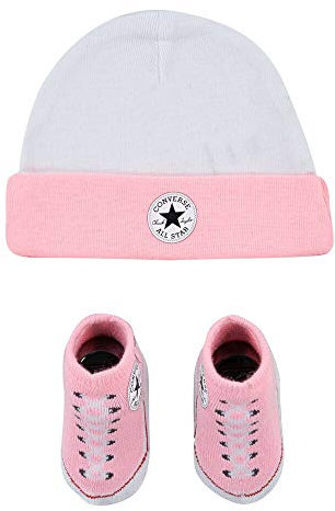 CONVERSE ALL STAR Baby - Jungen CNV_mc0005-a6a_6-12m Cap, Hellrosa (mc0005-a6a)/Weiß, 6 Monate EU