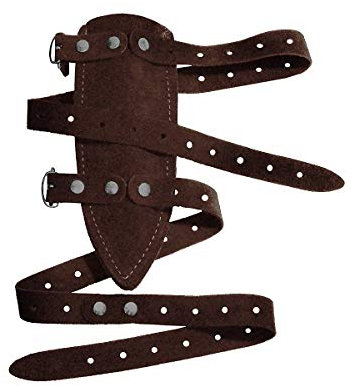 Andracor – hochwertige Assassinen-Dolchscheide aus echtem Leder für das Bein in Dunkelbraun - für LARP, Mittelalter, Wikinger