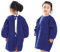 Malkittel Kinder, Malschürze Kinder Mädchen, Kinderschürze Schule,JungenTaschenschürze Lange Ärmel für Malen Kochen Backen Laborkleidungsschutz, Blau, 12-16 Jahre