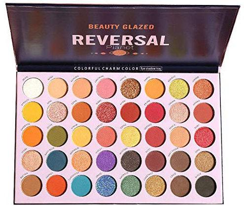 Beauty Glazed 40 Inverser la couleur Palette de fard à paupières Planet Maquillage des yeux Imperméable Minérale Poudre brillante Shimmer Surligneur Smoky Ombre à Paupières Maquillage Palette Outils