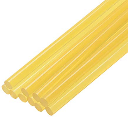 sourcing map Mini Hot Glue Gun Sticks 11-inch x 0.27-inch for Glue Guns, Yellow Clear 10pcs