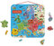Janod - Magnetisches Puzzle Europakarte - Pädagogisches Holzpuzzle zum Lernen der Geographie - Europareise mit 40 Magneten - Zum Aufhängen an der Wand - Italienische Version - Ab 7 Jahren, J05475