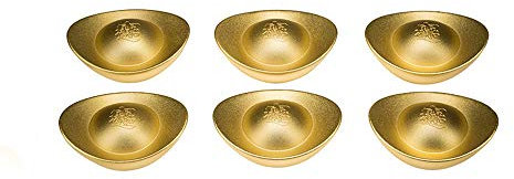 Ornaments Skulptur Handwerk Dekoration All-Bronze und echte Gold vergoldete All-Kupfer- und echte Goldoberflächenblogen Home-Zubehör Gold Barren LQHZWYC (Size : 6)