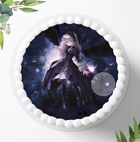 Für den Geburtstag ein Tortenbild, Zuckerbild mit dem Motiv: Manga Anime, Essbares Foto für Torten, Fondant, Tortenaufleger Ø 20cm, 0294c