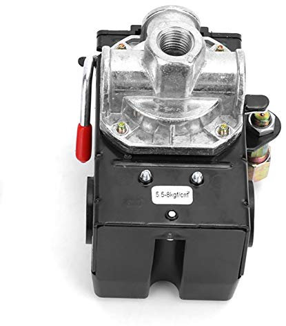 Druckschalter, 4-Loch-Steuerventil mit automatischem Druckschalter G1/475~120 psi 220 V, für Luftkompressor, Strom sparen, lange mechanische Lebensdauer