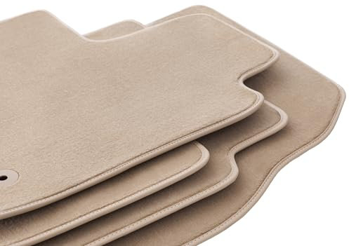 Wielganizator Automatte – Passend für Volkswagen New Beetle Coupé, Cabrio 1997-2020 – Velours – Autozubehör - Auto Fußmatten – Fußmatte Auto – 4-teilig - beige