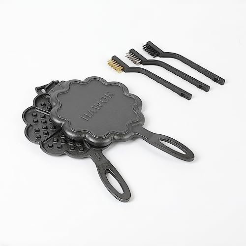 HAWOK Gaufrier en fonte en forme de cœur