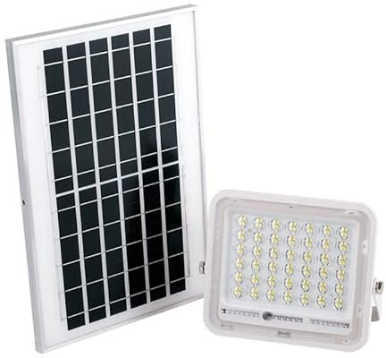 Proyector LED Solar 40W 6500K Panel: 6V/8W Batería: 3,2V/5000MaH Control Remoto [HO-SOLARFL-40W-02] | Greenice