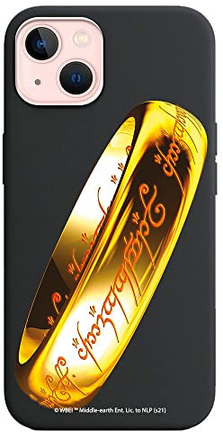 Personalaizer Schutzhülle für iPhone 13, Schwarz, Motiv LOTR Ring Clear