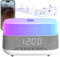 Lovaroma 300ml Aroma Diffusor, Luftbefeuchter Diffusor mit Bluetooth-Lautsprecher und Wecker Einstellung, 7 Arten Led Lichtfarben, 4 Timer, Automatische Wasserlose Abschaltung für Schlafzimmer, BüRo