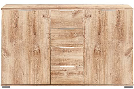 Lomadox Schlafzimmer Sideboard in Plankeneiche Nb., B/H/T ca. 130/83/41 cm