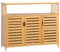 HOMCOM Buffet Meuble de Rangement en Bois Bambou avec 3 Portes et étagères - 100 x 35 x 82 cm