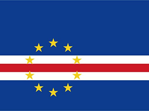Blechschild 30x40cm gewölbt Flagge Kap Verde Flag of Cape Verde Deko Geschenk Schild