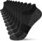 HIYATO 10 Paar Laufsocken Herren Damen Kurz, Atmungsaktive Sportsocken, Baumwolle Sneaker Socken (35-38, 10x Schwarz)