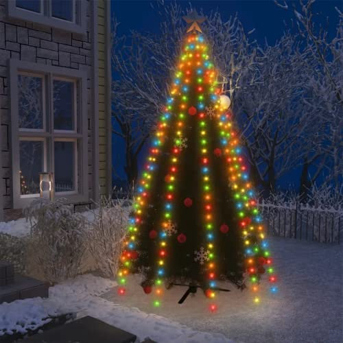 Lichterkette, Weihnachtsbaum, 400 LEDs, Kaltweiß, 400 cm, Mehrfarbig, 300 cm