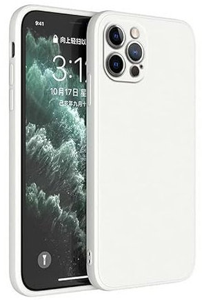 nulala Phone Case for iPhone 12 Mini, Shockproof Liquid Silicone Protective Case with Soft Anti-Scratch Microfiber Lining Ultra Slim Phone Cover for iPhone 12 Mini, White