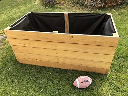 Gartenwelt Riegelsberger Elegantes Hochbeet Kräuterbeet Pflanzbeet Lärche Gemüsebeet 160x60 cm Höhe 71 cm aus Lärchenholz 27 mm glatt