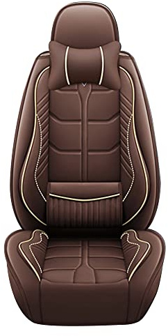 maiqiken Autositzbezug Für Mercedes Benz GL GlE GLA GLC GLK Komplettset 5 Sitze Allwettereinsatz Auto Ledersitzbezug Braun