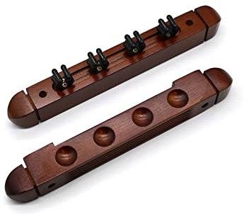 BILMAG Billard Zubehör Queuehalter Wandhalter Roman für 4 Queue Cue Kö, Queueständer (Braun)