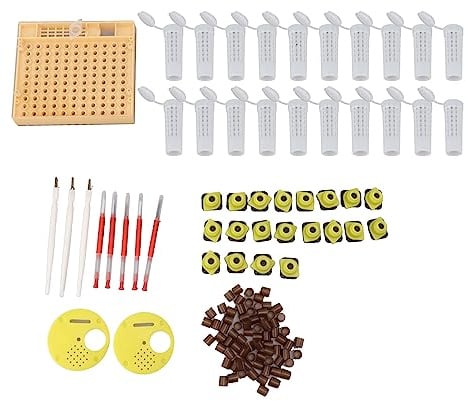 GLOGLOW Forniture per Apicoltura, di Allevamento di Api Regine Kit di Tazze per Celle di Allevamento in Plastica Forniture per Attrezzature per Innesto di Apicoltura