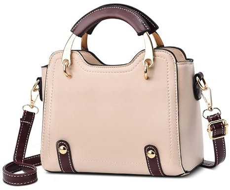 FOLOVEYA Elégant Sac à Main Petit Femme Sac à Bandoulière Mode Sacoche Cabas Retro Casual Sacs Porté Epaule Cuir PU Sac Fourre-Tout pour Travail Voyage Dating Shopping Kaki