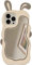 Yatchen Kawaii Phone Cases Apply to iPhone 15 Pro, Cute Cartoon Bunny Phone Case with Mirror Rabbit Phone Case 3D Case Soft Silicone Shockproof Cover Women Girls for iPhone 15 Pro