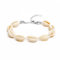 BERGERLIN Bracelet de cheville coquillage pour femmes et hommes - Avec fermoir doré et certification d'authenticité (M-L, blanc)